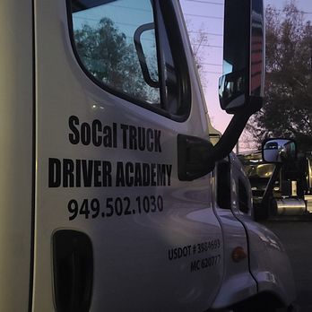 SoCal Truck Driver Academy - My training relied heavily on this overhead passenger side mirror to see the boundary markers. The truck I got on test day had no mirror. - Driving Schools Near Me