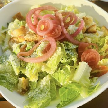 Porto Bello - Caesar Salad with added onions. - Italian Near Me - Greenport, New York