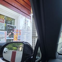 The drive thru window