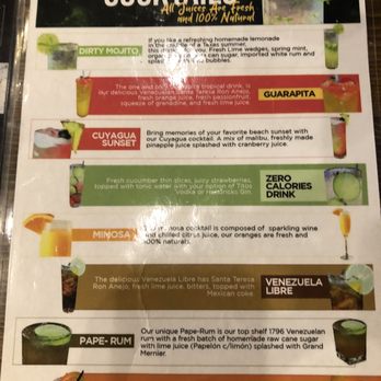 Arepitas - Drink menu - Venezuelan Near Me - Round Rock, Texas