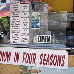 Snow In Four Seasons - Menu