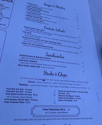 Menu photo 4 The Palm - Tysons Tysons Corner, VA