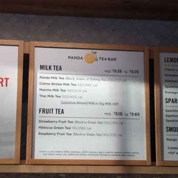 Panda Express + Tea Bar - Some of the teas they offer - Chinese Near Me - Pasadena, California