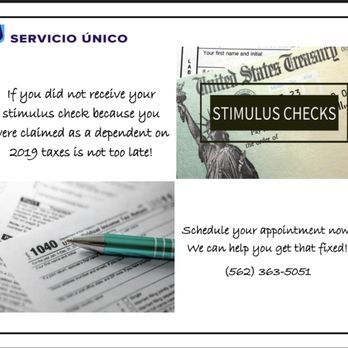 Servicio Unico - Claim your stimulus now! Ask me how! - Tax Services Near Me - Norwalk, California Servicio Unico - Claim your stimulus now! Ask me how! - Tax Services Near Me - Norwalk, California