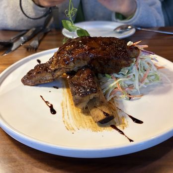 Ingredients - BBQ ribs, served without Mac and cheese as an accompaniment to another entree - New American Near Me - San Francisco, California