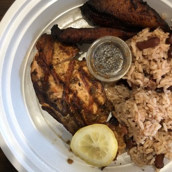 Back A Yard - Jerk Salmon Filet Plate - Caribbean Near Me - San Jose, California