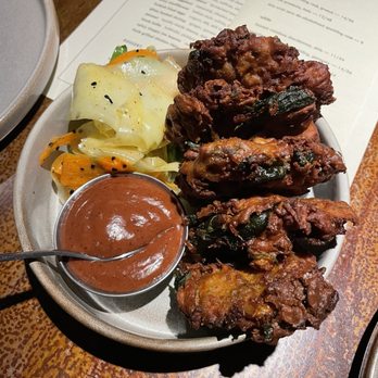 Amba - Chickpea fritters (GF!) - Indian Near Me - Cleveland, Ohio