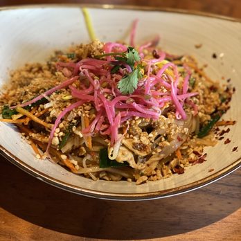 Malai Kitchen - Pad Thai with chicken and beef - Thai Near Me - Dallas, Texas