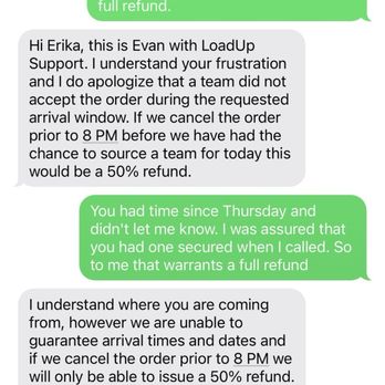 LoadUp Junk Removal - A conversation with this business regarding their poor service - Junk Removal & Hauling Near Me