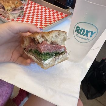 Roxy Focaccia - Focaccia with prosciutto, arugula and fig. - Sandwiches Near Me - Montreal, Quebec