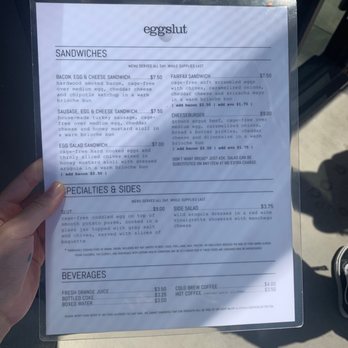 Eggslut - menu - Breakfast & Brunch Near Me - Los Angeles, California