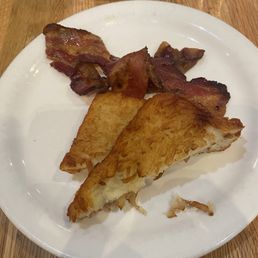 Crispy Hash Cake and Mild Bacon Crispy Hash Cake and Mild Bacon