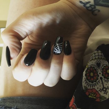 Pulse Nail Bar - Halloween nails! Coffin shaped, SNS - Nail Salons Near Me - Suwanee, Georgia Pulse Nail Bar - Halloween nails! Coffin shaped, SNS - Nail Salons Near Me - Suwanee, Georgia