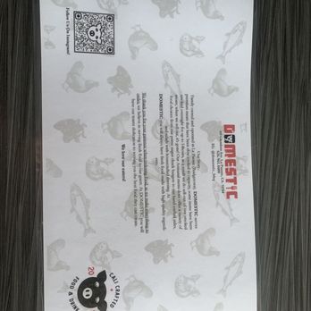 DOMESTIC - Menu - Barbeque Near Me - La Puente, California
