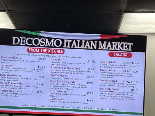 Menu photo 5 Decosmo Italian Market Pinellas Park, FL