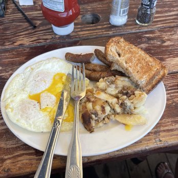The Starboard - 3 eggs, hash browns, turkey sausage and wheat bread - American Near Me - Dewey Beach, Delaware The Starboard - 3 eggs, hash browns, turkey sausage and wheat bread - American Near Me - Dewey Beach, Delaware