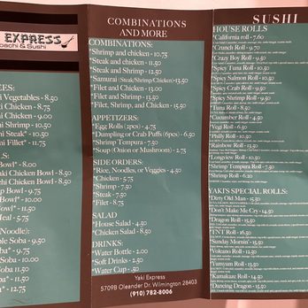 Yaki Express - Wilmington - Menu - Sushi Bars Near Me - Wilmington, North Carolina Yaki Express - Wilmington - Menu - Sushi Bars Near Me - Wilmington, North Carolina