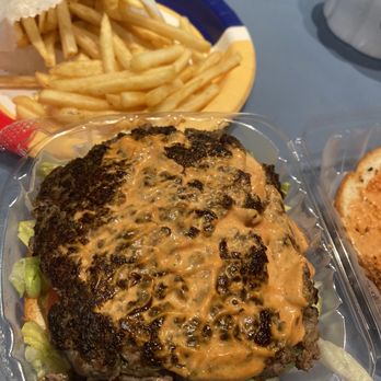 Falafel Burger - Kafta burger and fries - Falafel Near Me - Austin, Texas