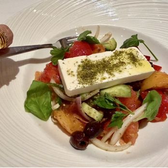 Novikov - GREEK STYLE TOMATO SALAD w/ FETA CHEESE - Mediterranean Near Me - Beverly Hills, California Novikov - GREEK STYLE TOMATO SALAD w/ FETA CHEESE - Mediterranean Near Me - Beverly Hills, California