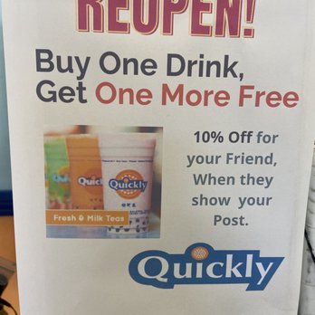 Quickly - Awesome reopening deal! :) - Coffee & Tea Near Me - Temple City, California