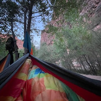 Havasu Falls - My view from hammock/bed for the 3 nights. - Hiking Near Me