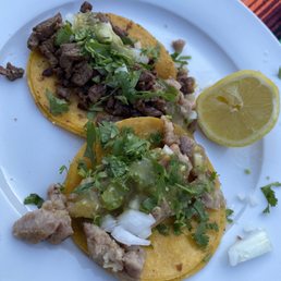 Suadero and carne asada tacos Suadero and carne asada tacos