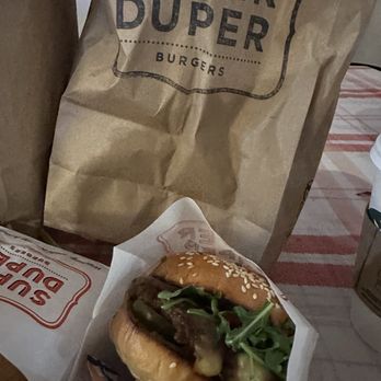 Super Duper Burgers - Seasonal burger- Havarti Arugula Burger - Burgers Near Me - Novato, California