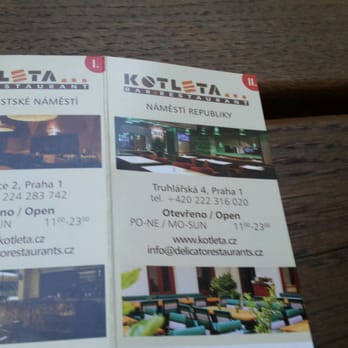 Kotleta - Menu - Bars Near Me - Prague, Puerto Rico Kotleta - Menu - Bars Near Me - Prague, Puerto Rico