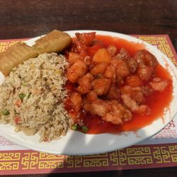 China Center Restaurant - Sweet & Sour Pork Lunch Plate