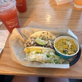 Tacos 4 Life - Punch, mahi-mahi taco, Hawaiian taco, cream corn - Tacos Near Me - Harrisonburg, Virginia Tacos 4 Life - Punch, mahi-mahi taco, Hawaiian taco, cream corn - Tacos Near Me - Harrisonburg, Virginia
