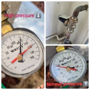 Rooter Pro Plumbing Pro - High water pressure, installed a new Water pressure regulator (PRV) and lowered water pressure back to safe conditions - Plumbing Near Me - Jurupa Valley, California Rooter Pro Plumbing Pro - High water pressure, installed a new Water pressure regulator (PRV) and lowered water pressure back to safe conditions - Plumbing Near Me - Jurupa Valley, California