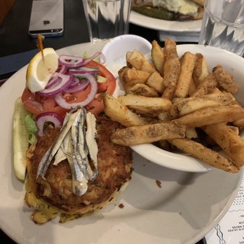 Perly's - Shpringden Katz (whitefish crabcake) w/ anchovies and dill fries - Delis Near Me - Richmond, Virginia