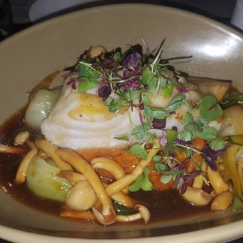 Blue Matisse - Miso ginger glazed Sea bass - New American Near Me - Doral, Florida Blue Matisse - Miso ginger glazed Sea bass - New American Near Me - Doral, Florida