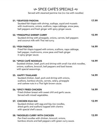 Menu photo 4 Spice Cafe Southern Pines, NC