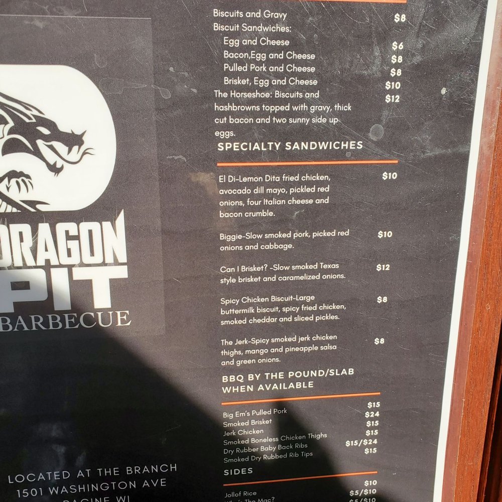 Dragon Pit BBQ - menu - Barbeque Near Me - Racine, Wisconsin Dragon Pit BBQ - menu - Barbeque Near Me - Racine, Wisconsin