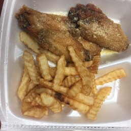 Garlic Parmesan wings. All flats with fries. I always get a side of ranch and wing sauce to dip my fries in!!! So good. Garlic Parmesan wings. All flats with fries. I always get a side of ranch and wing sauce to dip my fries in!!! So good.