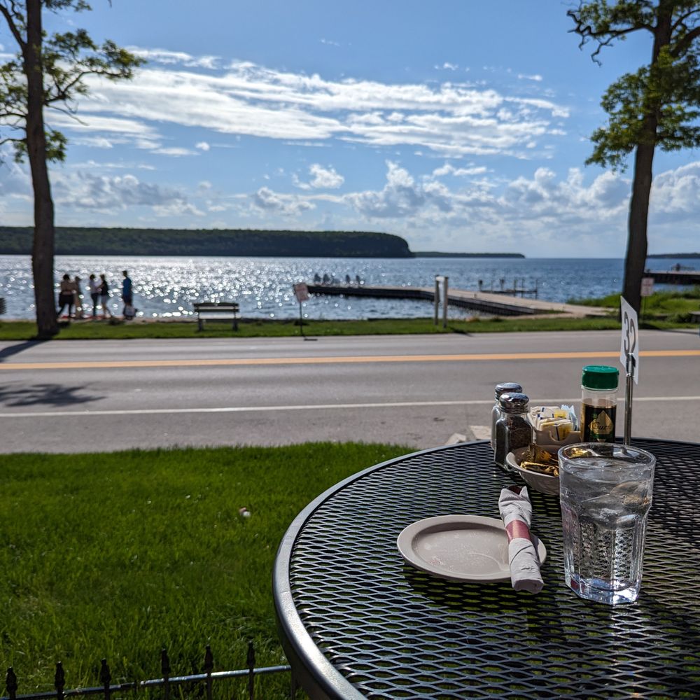 Old Post Office Restaurant - View from our seat - Seafood Near Me - Ephraim, Wisconsin Old Post Office Restaurant - View from our seat - Seafood Near Me - Ephraim, Wisconsin