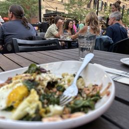 Patio on Eighth St. Super chill, live music and food is yummmm Cameo by Kale and Egg salad. Patio on Eighth St. Super chill, live music and food is yummmm Cameo by Kale and Egg salad.