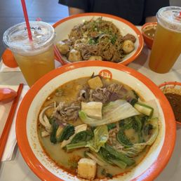 Stir fried and soup hotpot. Stir fried and soup hotpot.