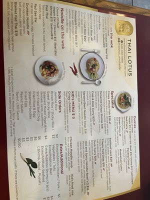 Menu photo 3 Thai Lotus Winchester, VA