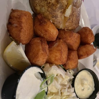 Lakeside Restaurant - a plate of food including a baked potato, coleslaw, coleslaw slaw, coleslaw, and - American Near Me - New Limerick, Maine Lakeside Restaurant - a plate of food including a baked potato, coleslaw, coleslaw slaw, coleslaw, and - American Near Me - New Limerick, Maine