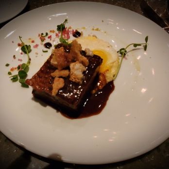 Potente - Maiale Brasato- Espresso glazed Berkshire Pork , Jalapeño Polenta, cracklin. This was phenomenal dish! - Italian Near Me - Houston, Texas Potente - Maiale Brasato- Espresso glazed Berkshire Pork , Jalapeño Polenta, cracklin. This was phenomenal dish! - Italian Near Me - Houston, Texas