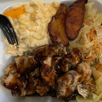 Tastee Spoon - Jerk chicken Couple Up - Chicken and 2 Sides and 2 Pieces Plantains - Caribbean Near Me - Dunwoody, Georgia Tastee Spoon - Jerk chicken Couple Up - Chicken and 2 Sides and 2 Pieces Plantains - Caribbean Near Me - Dunwoody, Georgia