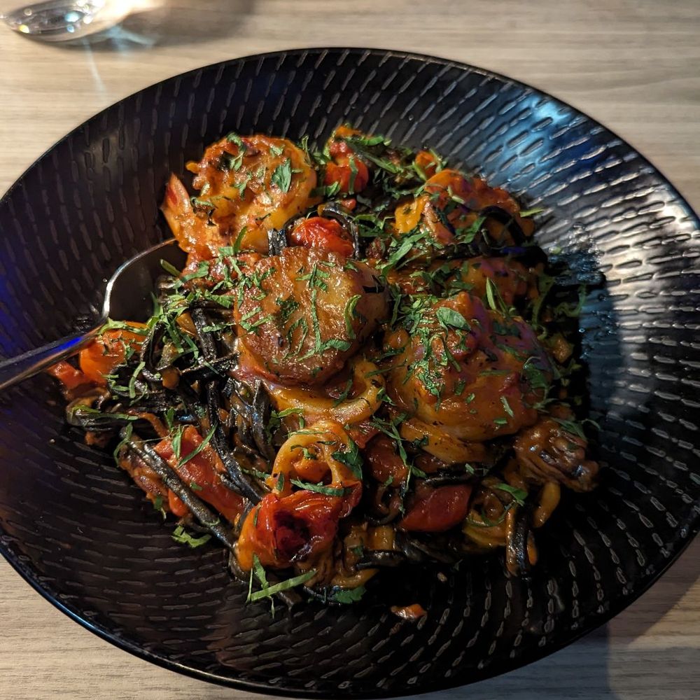 Petros82 - Squid ink seafood pasta - Mediterranean Near Me - Toronto, Ontario Petros82 - Squid ink seafood pasta - Mediterranean Near Me - Toronto, Ontario