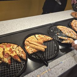 Pizza Ranch & FunZone Arcade - Cheese sticks and desserts on the buffet