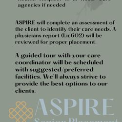 Aspire Senior Placement - Services offered
Contact info