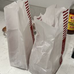 Croissant in open bags