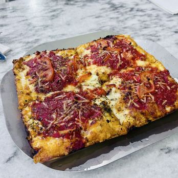 Buddy's Pizza - Margherita pizza - Pizza Near Me - Detroit, Michigan