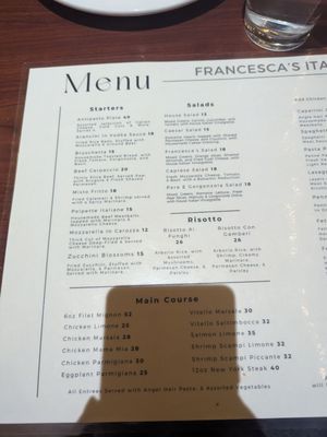 Menu photo 2 Francesca's Italian Kitchen Temecula, CA