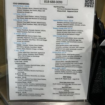 Second Reef Deli - Menu - Delis Near Me - Laguna Hills, California